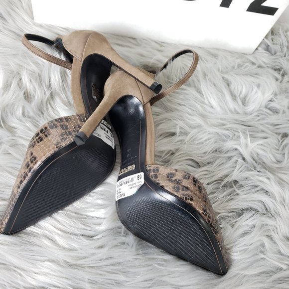 Schutz Women's Irma Ankle Strap Pump, Yucca/Black - Picture 9 of 10